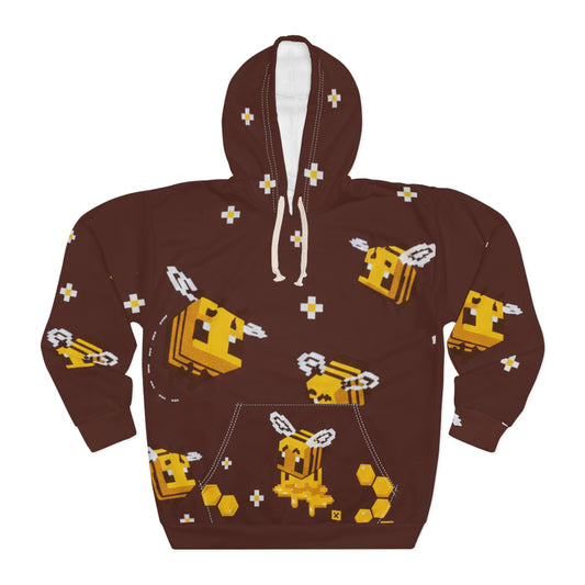 Minecraft Overlap Pullover Pixel Bee Hoodie