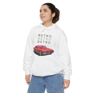Vintage Red Car 'RETRO' Hoodie for winters